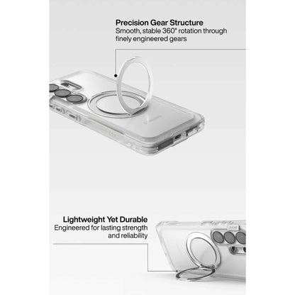 PLES Arche Mag Stand Magnetic Case for Samsung Galaxy S26 Series with 360° Rotatable Ring Stand