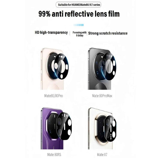 Hoda 99% Light Transmittance Glass Lens Protector for HUAWEI Mate 80 Pro Max / 80 Pro / 80 RS / 80 / X7