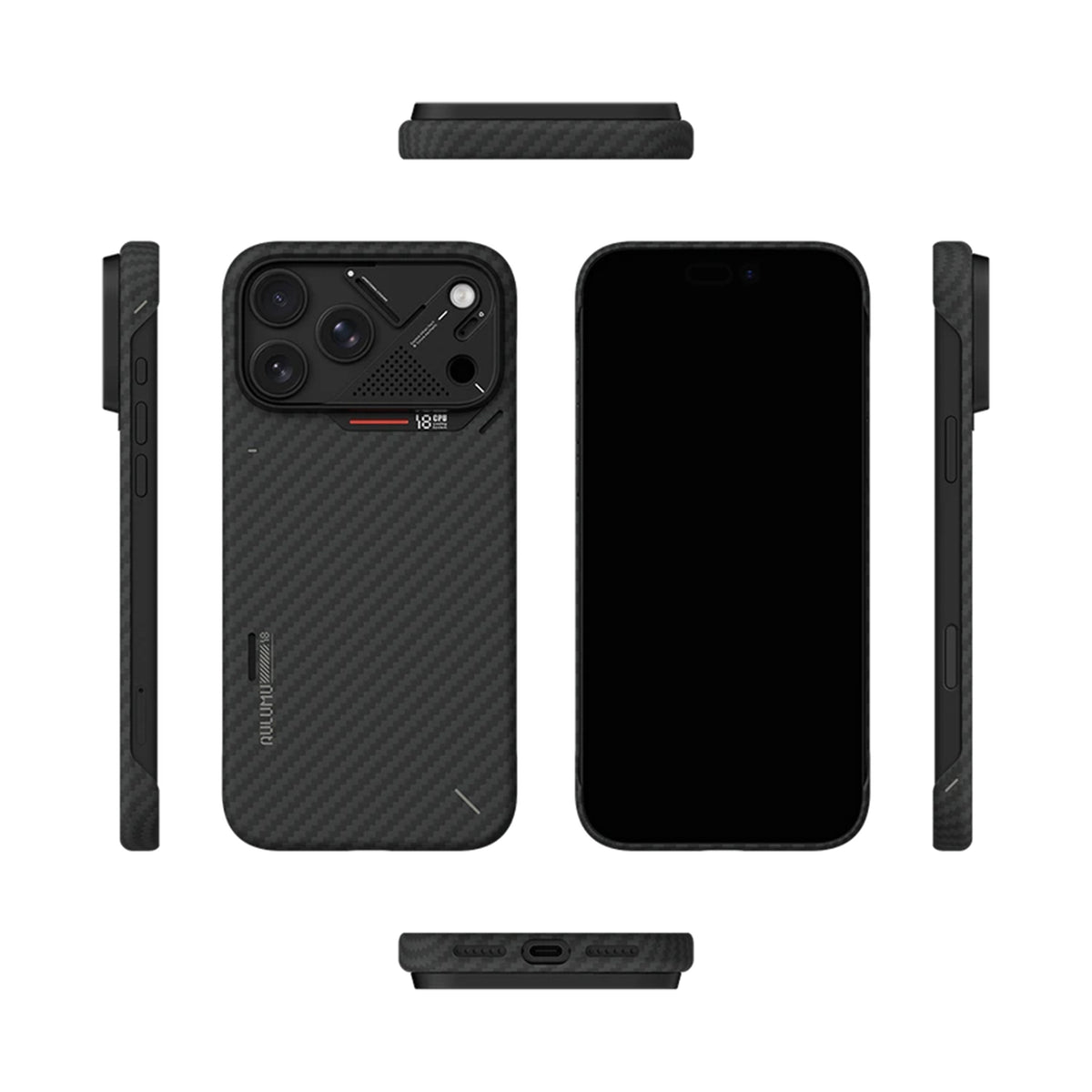 AULUMU A18 Aramid Fiber Classical Magnetic Case for iPhone 18 Pro Max / 18 Pro / 17 Pro Max / 17 Pro