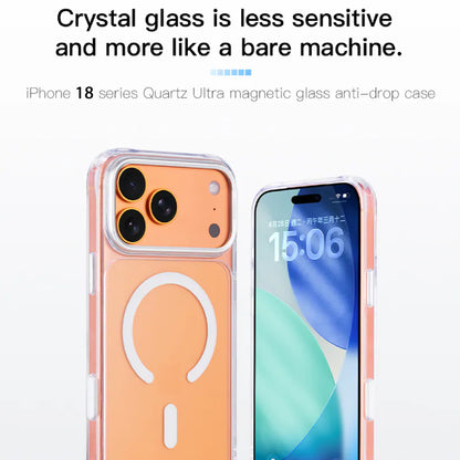 Hoda Crystal Ultra Magnetic Glass Case for iPhone 18 Pro Max / 18 Pro / 17 Pro Max / 17 Pro