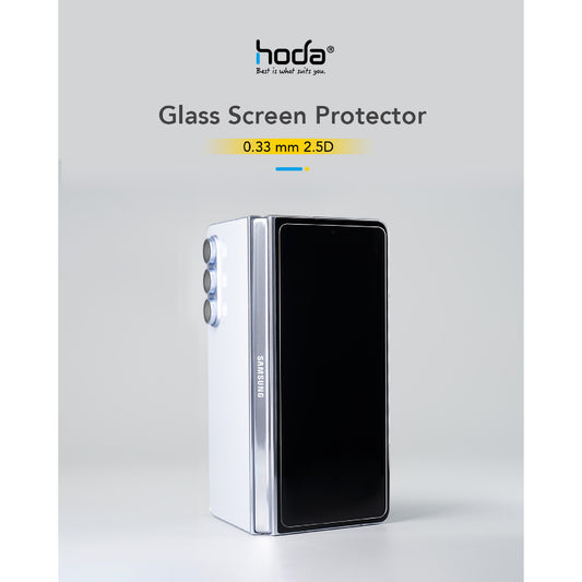 Hoda Clear Tempered Glass Screen Protector for Samsung Galaxy Z Fold 8 ( Front Screen ) Case Friendly