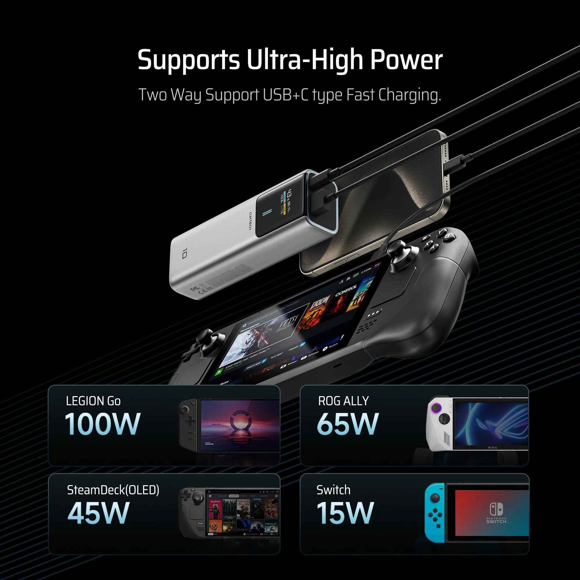 CUKTECH 10 Power Bank 10000mAh 150W - CCC Certified Ultra-Fast Charging for Laptops and Phones