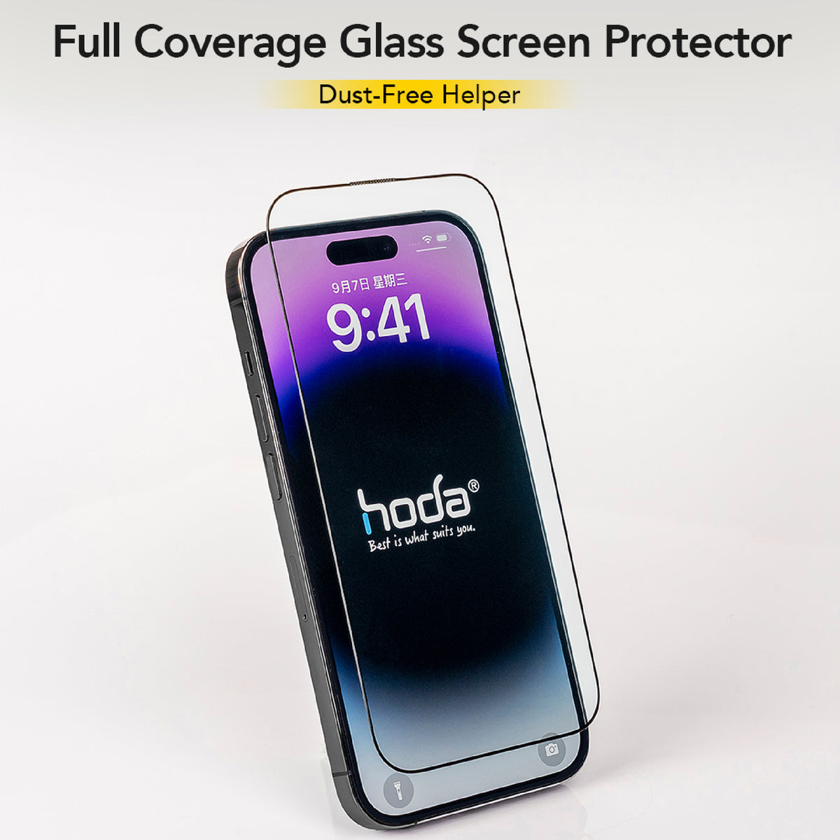 Hoda 2.5D Clear ( Case-Friendly ) Tempered Glass Screen Protector with Lens Base for iPhone Duo ( Front Screen Only )