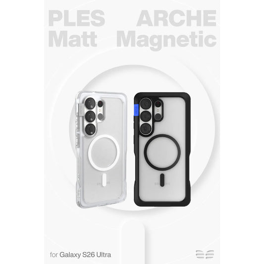 PLES Arche Magnetic Case for Samsung Galaxy S26 Series with N52 Neodymium Strong Magnets