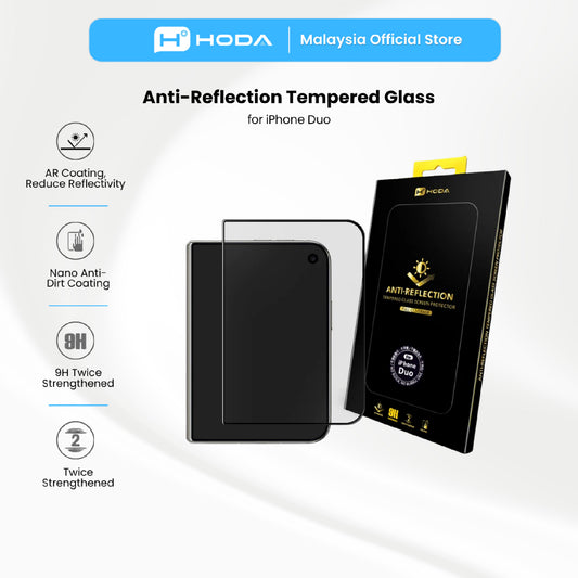 Hoda 2.5D Anti-Reflection Tempered Glass Screen Protector for iPhone Duo ( Front Screen ) Case Friendly