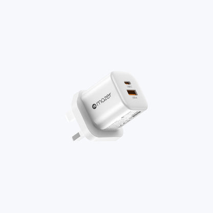 Mazer Prestige GaN Mini 35W Charger Wall Adapter Fast Charging ( 2 Ports )