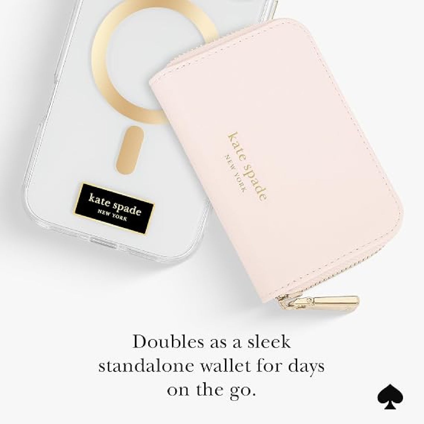 Kate Spade Devin Zip Magnetic Wallet / Card Holder - Compatible with MagSafe