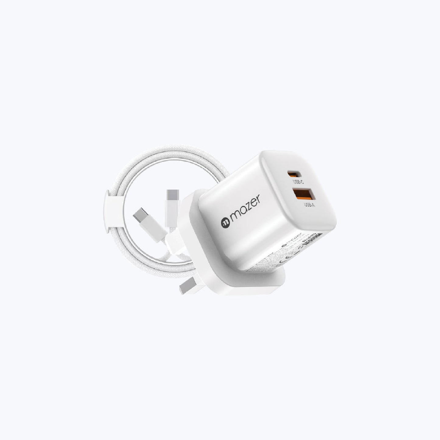 Mazer Prestige Combo 35W GaN Wall Adapter ( 2 Ports ) with PD60W USB-C Cable