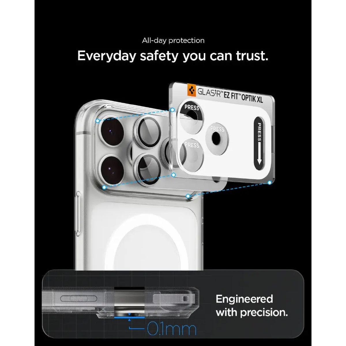 Spigen Lens Protector Optik Pro XL EZ Fit for iPhone 18 Pro Max / 18 Pro with Helper