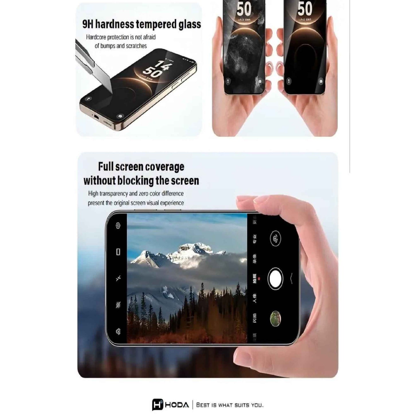 Hoda Clear 3D Curved Full Glue Glass Screen Protector for HUAWEI Mate 80 Pro Max / 80 Pro / 80 RS / 80 (Dust Free Helper included)