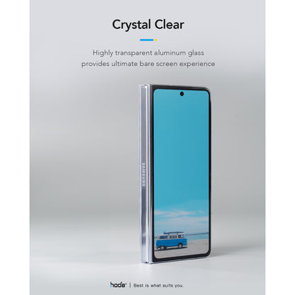 Hoda Clear Tempered Glass Screen Protector for Samsung Galaxy Z Fold 8 ( Front Screen ) Case Friendly