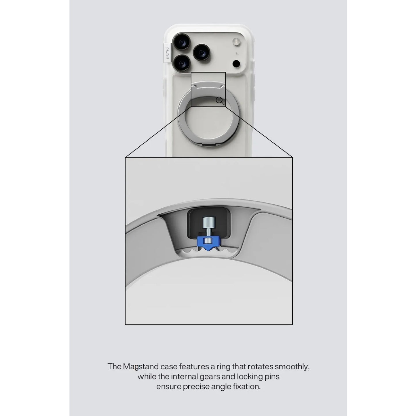 PLES Arche Mag Stand Case for iPhone 17 Series with Build-in Kickstand