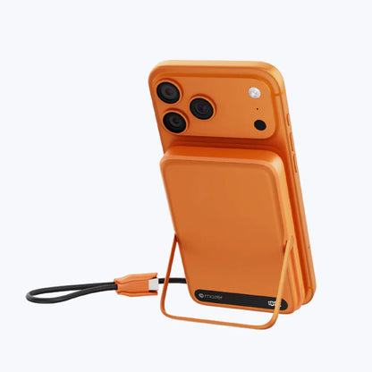 MAZER MagLink19 10,000mAh Magnetic Wireless Powerbank with Built-in USB-C Cable and Kickstand CCC Certified