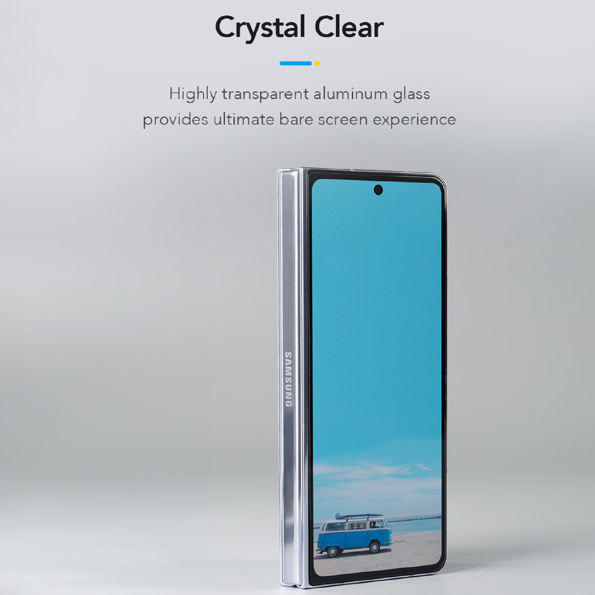 Hoda Clear 0.33mm 2.5D Tempered Glass Screen Protector for Samsung Galaxy Z Fold 8 Ultra (Front Screen) Case Friendly