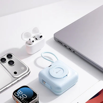 [ CCC Certified ] Hoda 10000mAh Dual Cable Fast Charging Powerbank With Magsafe And Holder