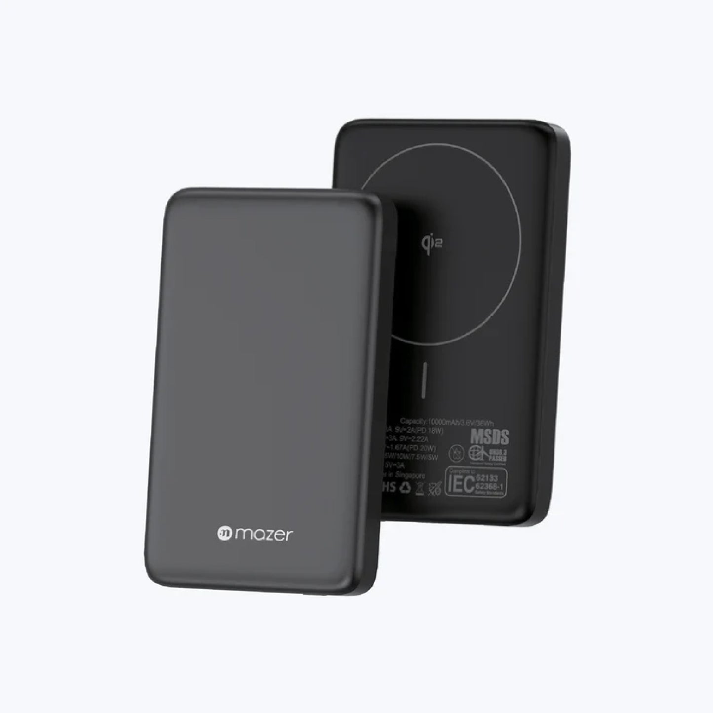 MAZER MagAir 21 - Qi2 Certified Ultra Slim Magnetic Power Bank 10000mAh 15W