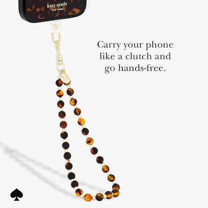 Kate Spade Phone Charm with Anchor Card Universal Wrist Strap - Tortoise