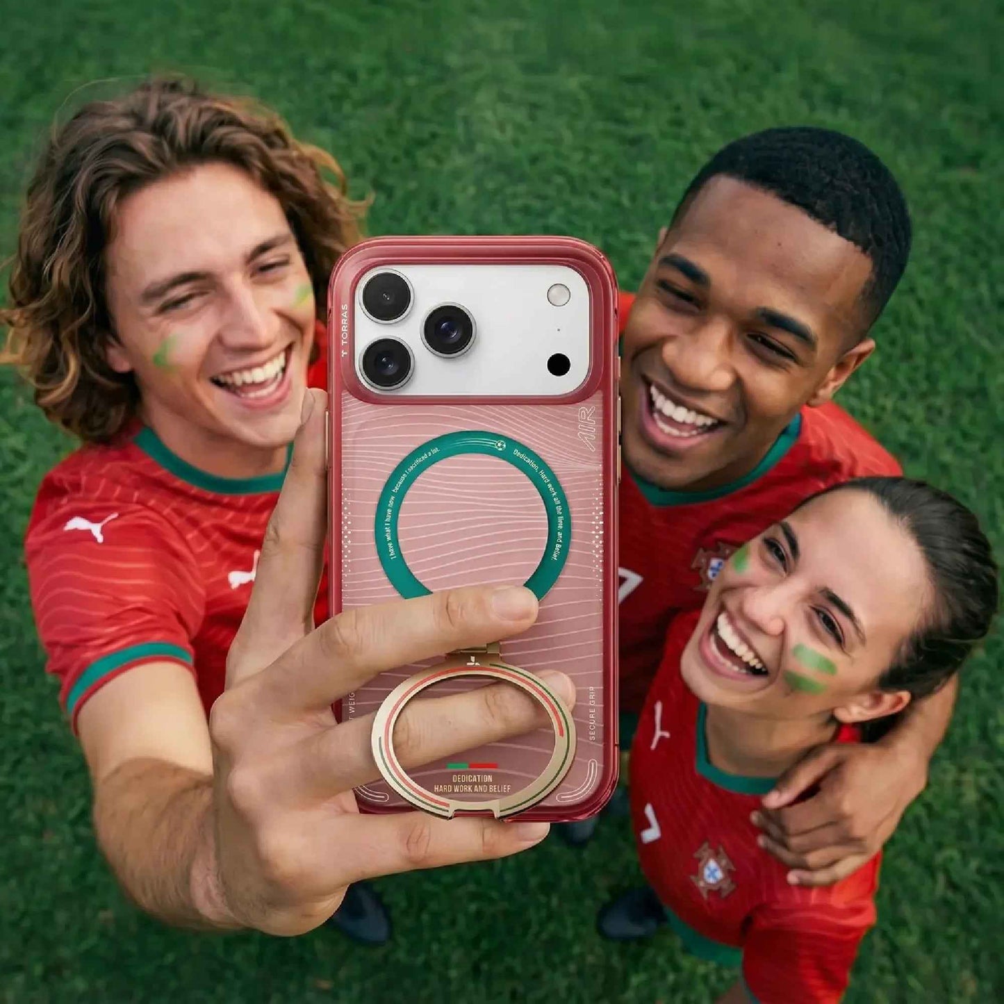 Limited Edition TORRAS Ostand Q3 Air Portuguese Football Federation (FTF) for iPhone 17 Pro Max / 17 Pro