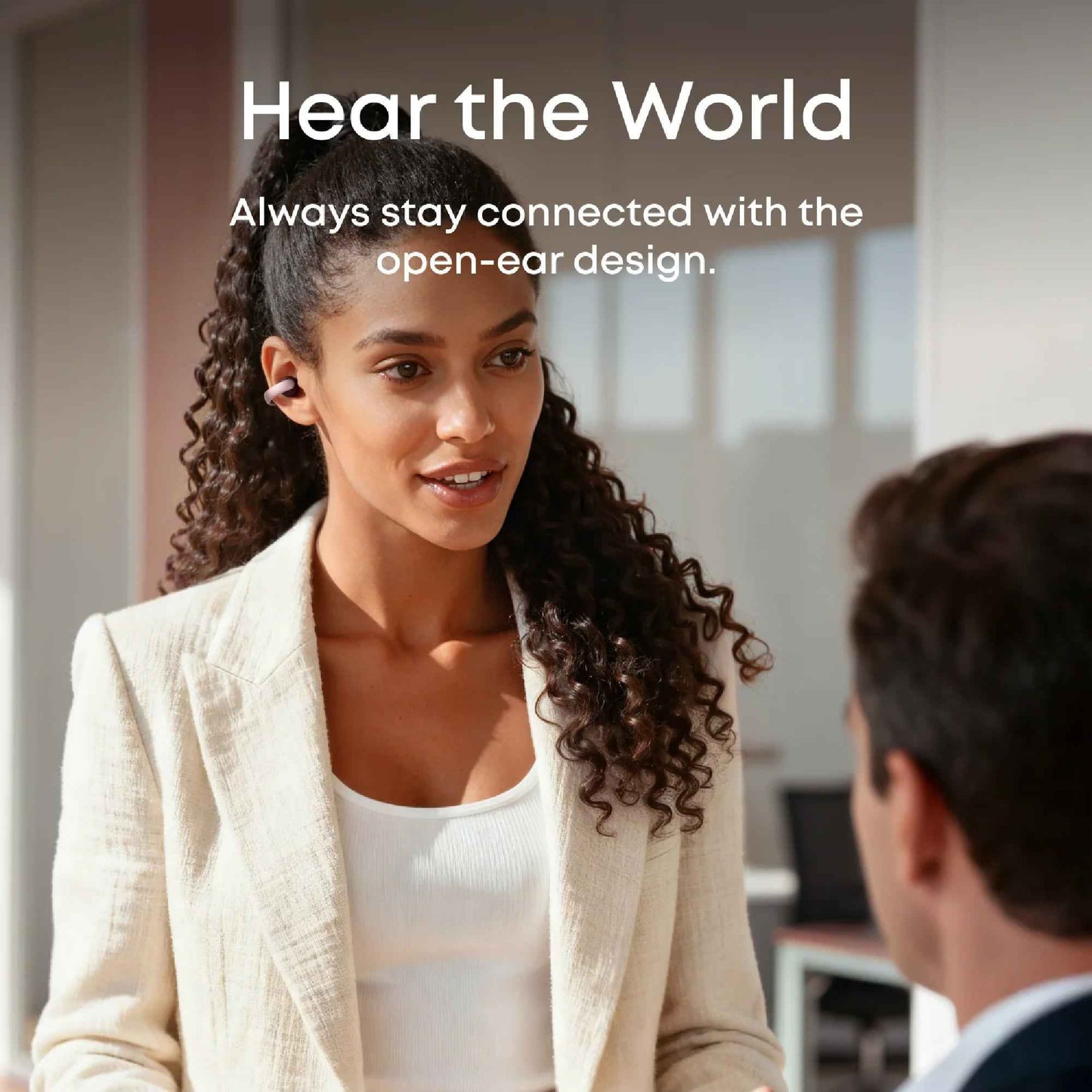 SOUNDCORE AeroClip By Anker Open-Ear Clip-On Earbuds with Adaptive Comfort AI-Boosted Clear Calls