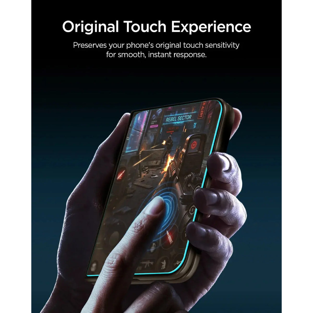 [2 Pack] Spigen Glas.tR EZ Fit Pro HD for iPhone Duo ( Front Screen Only ) with Auto-alignment Installation Kit