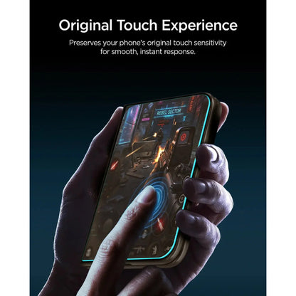 [2 Pack] Spigen Glas.tR EZ Fit Pro HD for iPhone Duo ( Front Screen Only ) with Auto-alignment Installation Kit