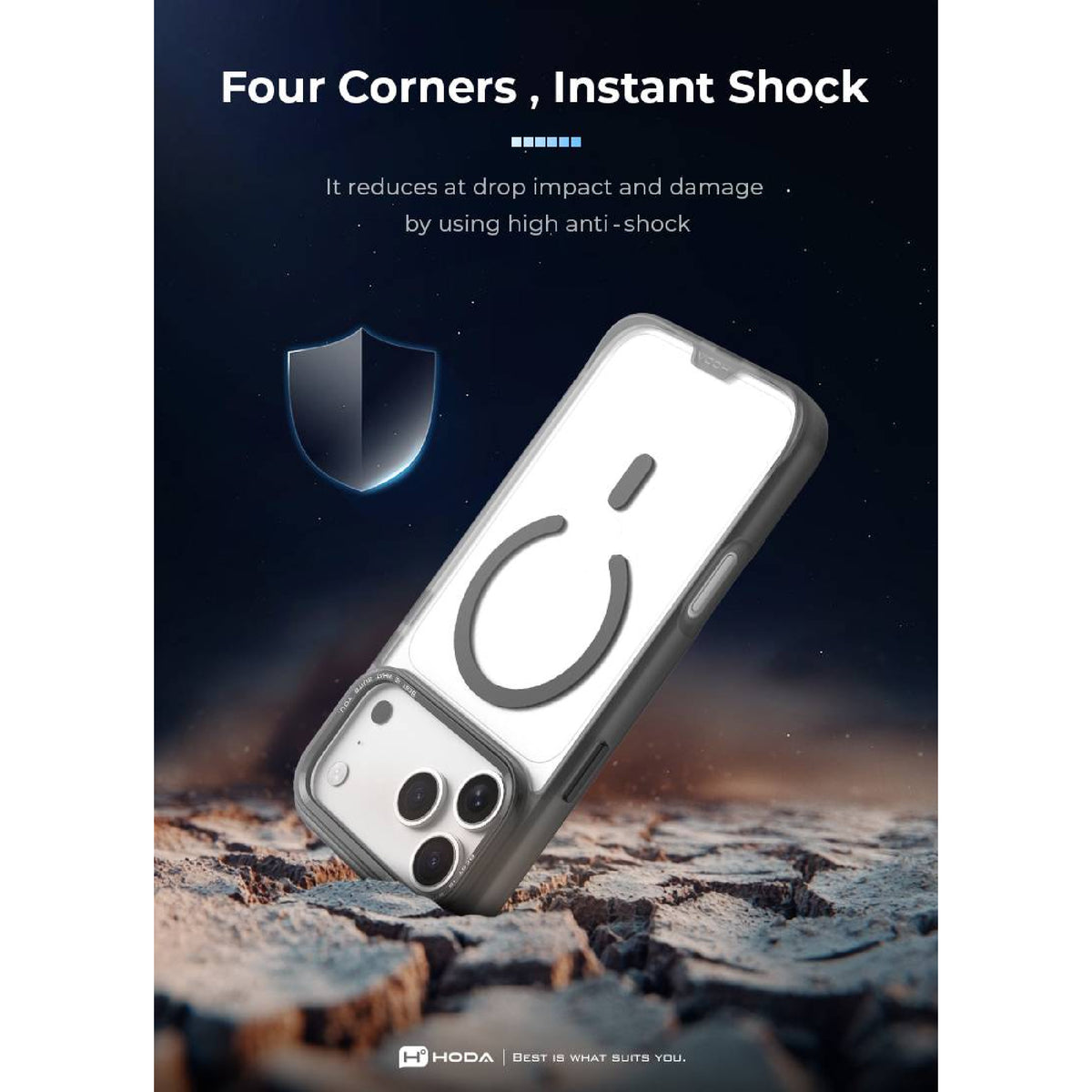 Hoda ROUGH Military Standard Magnetic Case for iPhone 18 Pro Max / 18 Pro / 17 Pro Max / 17 Pro with Camera Control Buttons
