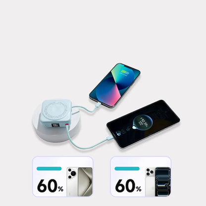 [ CCC Certified ] Hoda 10000mAh Dual Cable Fast Charging Powerbank With Magsafe And Holder