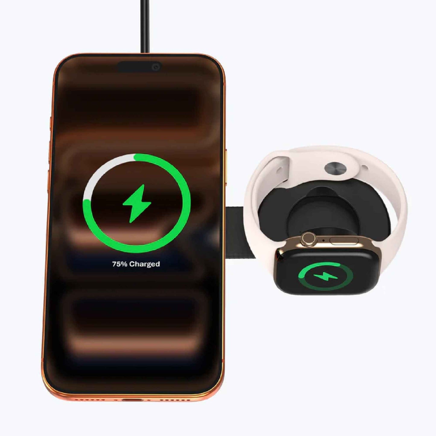 MAZER MagPad Duo2 Qi2.2 Certified 25W 2-in-1 Foldable Wireless Charging Pad with 1M USB-C Cable Included