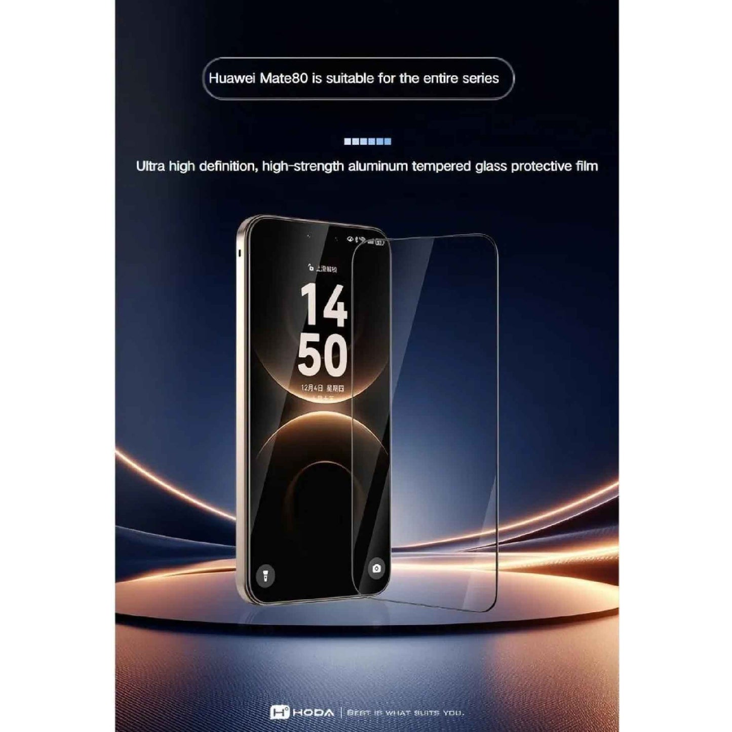 Hoda Clear 3D Curved Full Glue Glass Screen Protector for HUAWEI Mate 80 Pro Max / 80 Pro / 80 RS / 80 (Dust Free Helper included)