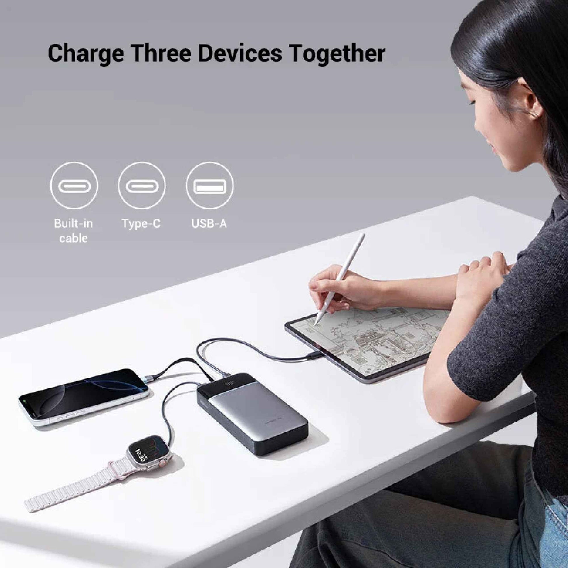 CUKTECH 25 Power Bank SE 25000mAh 120W Built-in Type-C Cable Screen Display CCC Certified