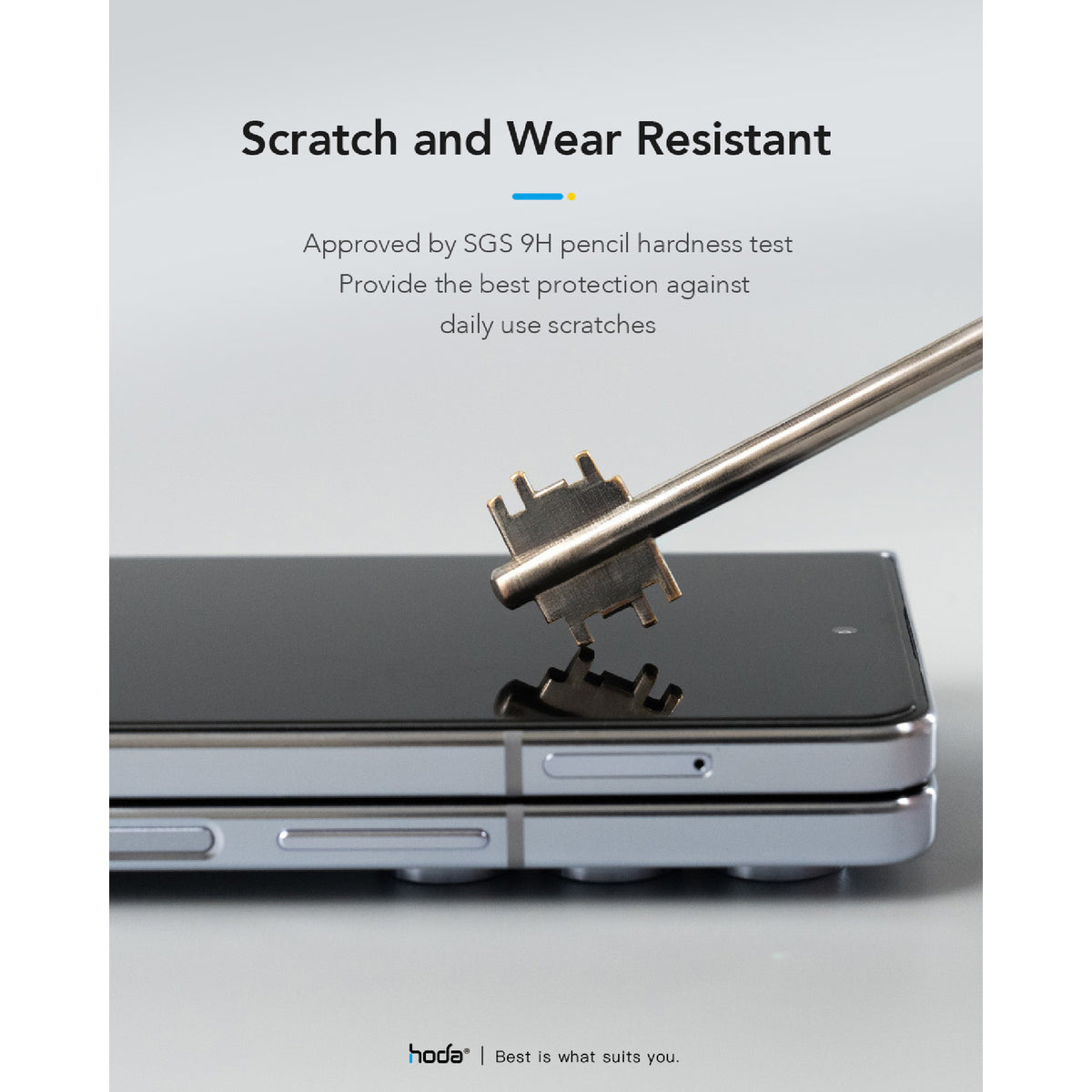 Hoda Clear Tempered Glass Screen Protector for Samsung Galaxy Z Fold 8 ( Front Screen ) Case Friendly