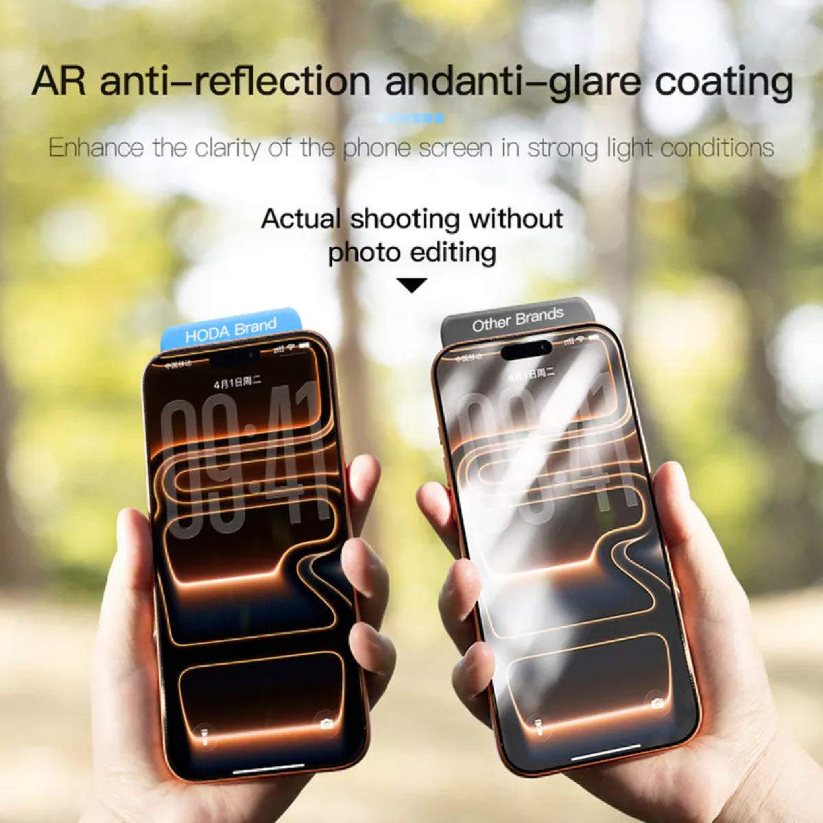 Hoda 360° Anti-Peeper ( Privacy 4 ways ) with Anti-Reflection Full Coverage Screen Protector for iPhone 18 Pro Max / 18 Pro