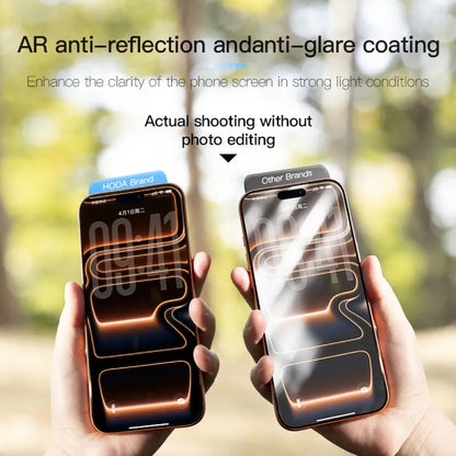 Hoda 360° Anti-Peeper ( Privacy 4 ways ) with Anti-Reflection Full Coverage Screen Protector for iPhone 18 Pro Max / 18 Pro