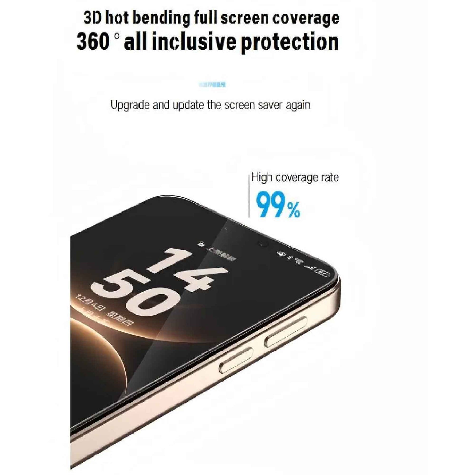 HODA Clear Glass Screen Protector for HUAWEI Mate X7 ( Dust Free Helper included ) 3D Full Glue ( Outside Screen Only )