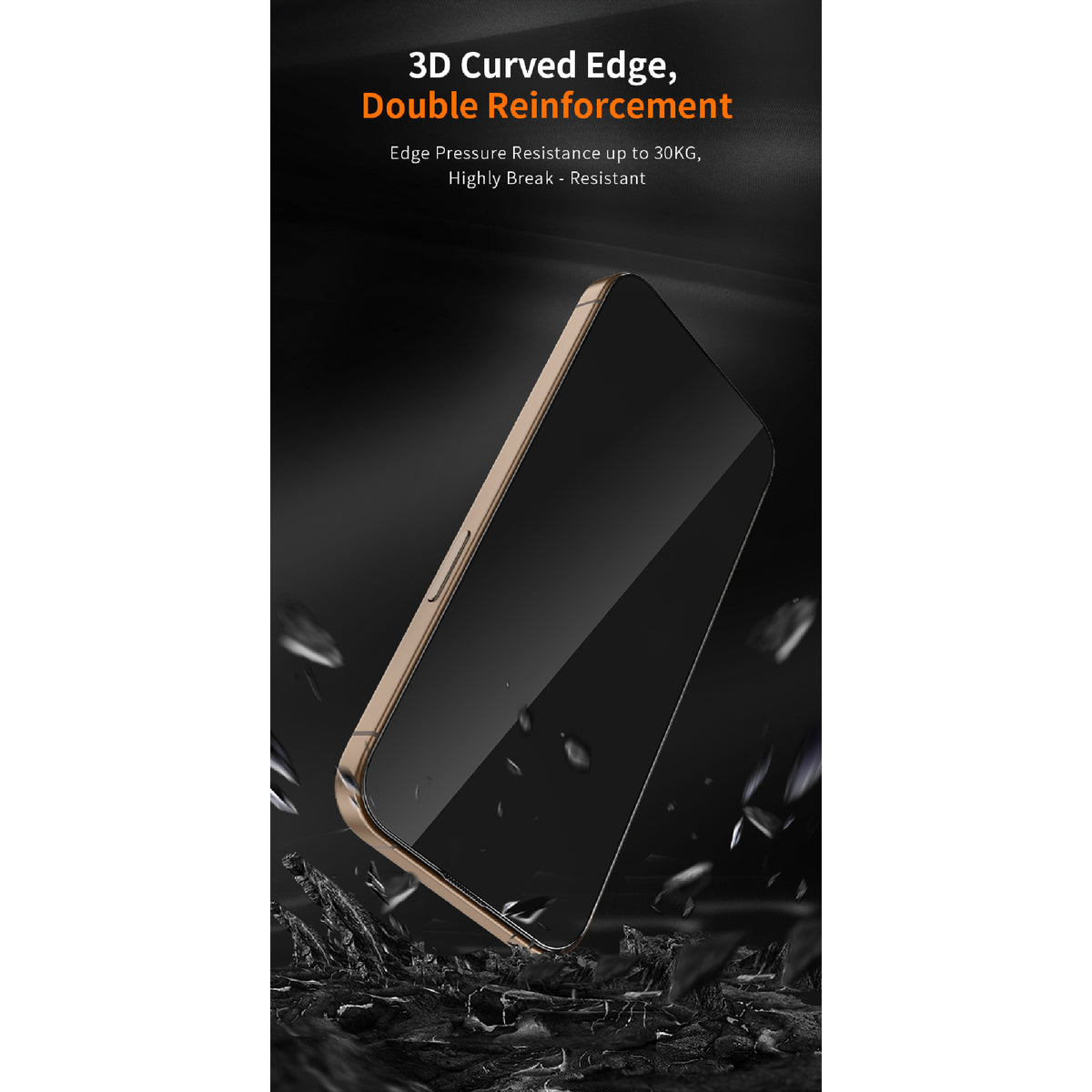 Hoda 3D Full Glue Clear Glass Screen Protector for iPhone 17 Pro Max / 17 Pro with Dust-Free Helper