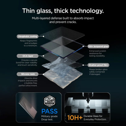 [2 Pack] Spigen Glas.tR EZ Fit HD Tempered Glass for Samsung Galaxy Z Fold 8