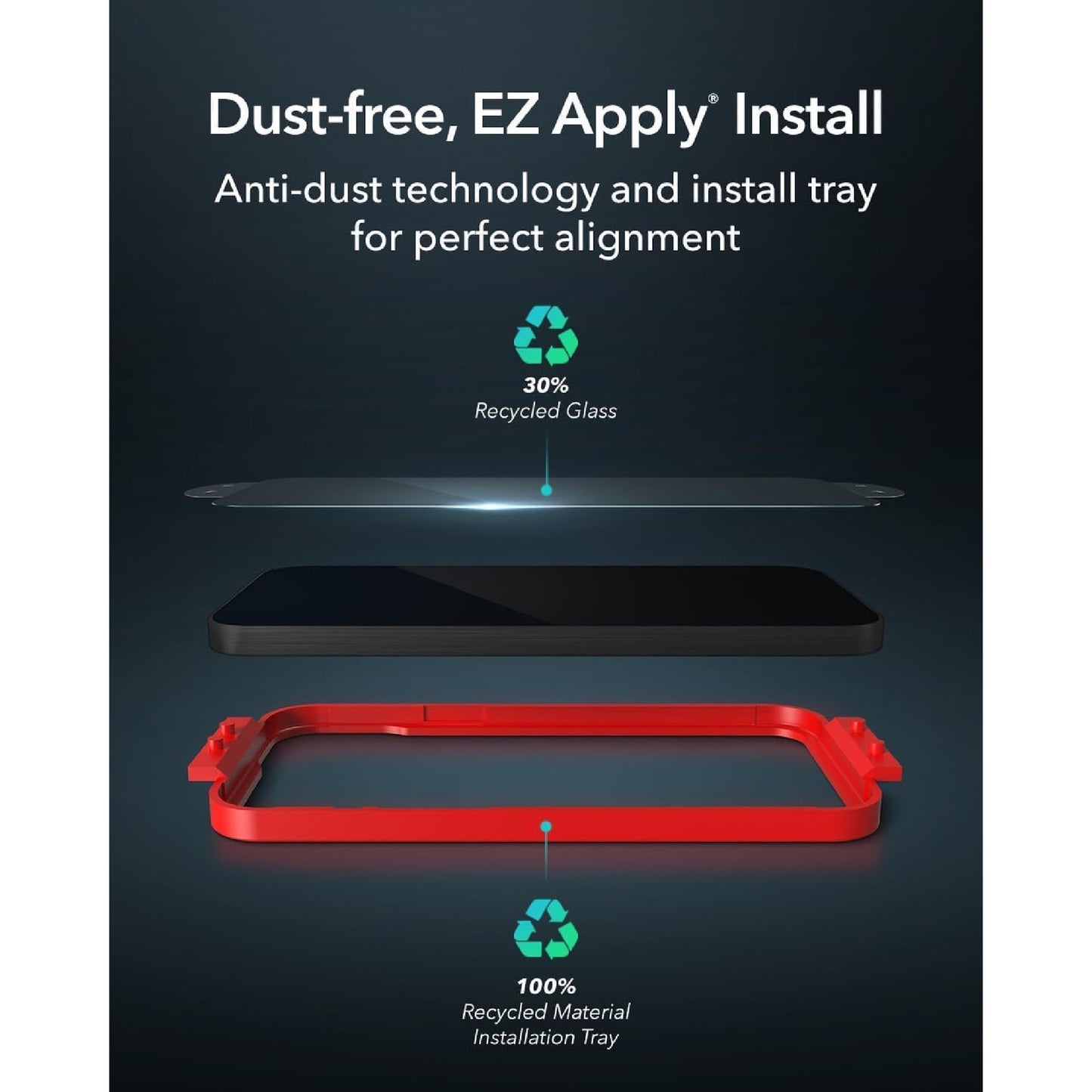 ZAGG Glass Plus Screen Protector for Samsung Galaxy A15 / A25 / A35 / A55 - 3X Shatter Resistance with EZ Apply Frame