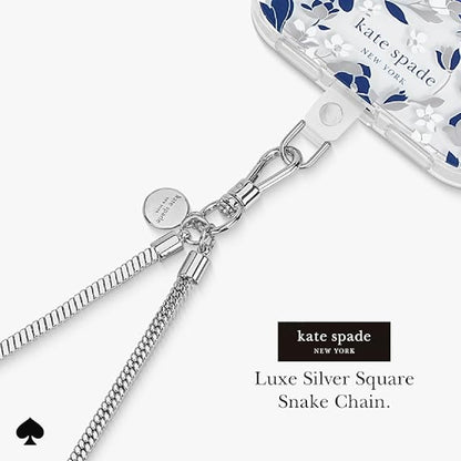 Kate Spade Phone Charm with Anchor Card Universal Wrist Strap - Heart of Silver