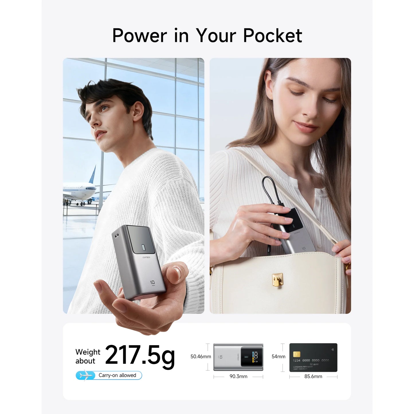 CUKTECH 10 Mini 55W Power Bank 10000mAh - CCC Certified Smart Charger