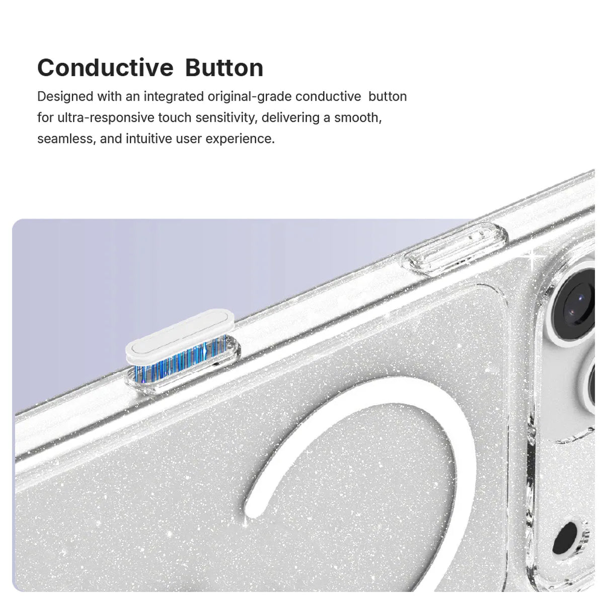 JTLEGEND Hybrid Cushion Glitter Magnetic Case for iPhone 18 Pro Max / 18 Pro / 17 Pro Max / 17 Pro with Camera Control Buttons