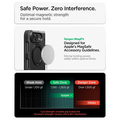 Spigen Slim Armor Pro S MagFit Magnetic Case for iPhone Duo Full Hinge Protection and 360 Rotating Metallic Stand