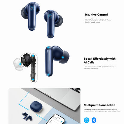 SOUNDCORE P40i By Anker with Adaptive ANC Noise Cancelling Earbuds