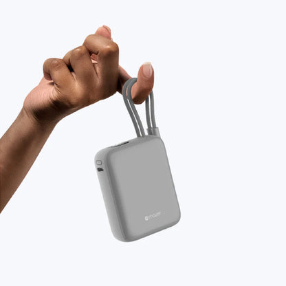 MAZER PowerCharge Nano Duo 10,000mAh PD35W Power Bank with Built-in Dual USB-C Cables CCC Certified
