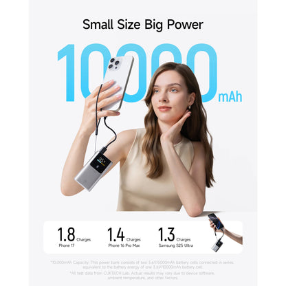 CUKTECH 10 Mini 55W Power Bank 10000mAh - CCC Certified Smart Charger