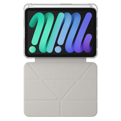 ZAGG Hampton Folio Case for iPad Mini A17 Pro ( 7th Gen ) / Mini Gen 6 - Light Gray