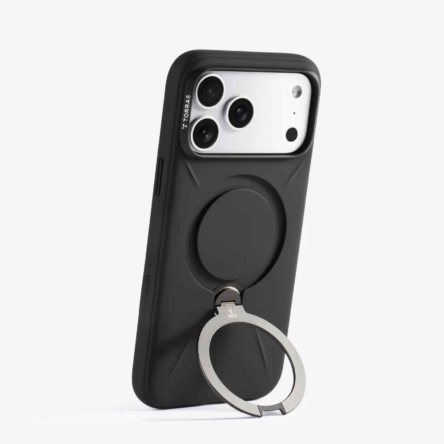 TORRAS Ostand Q3 Silicone Case for iPhone 17 Pro Max / 17 Pro - 360 Pivot Rotation Angle