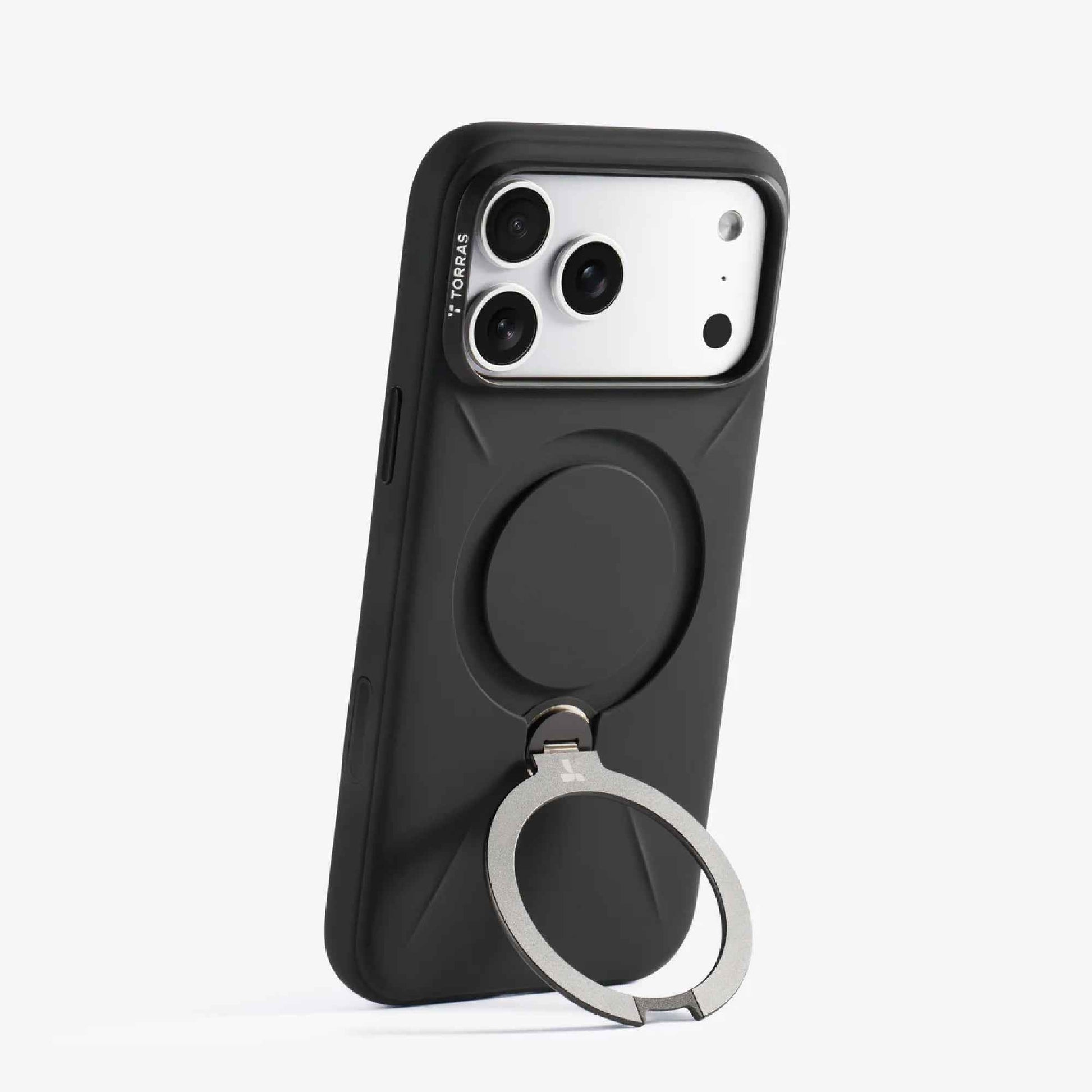 TORRAS Ostand Q3 Silicone Case for iPhone 17 Pro Max / 17 Pro - 360 Pivot Rotation Angle