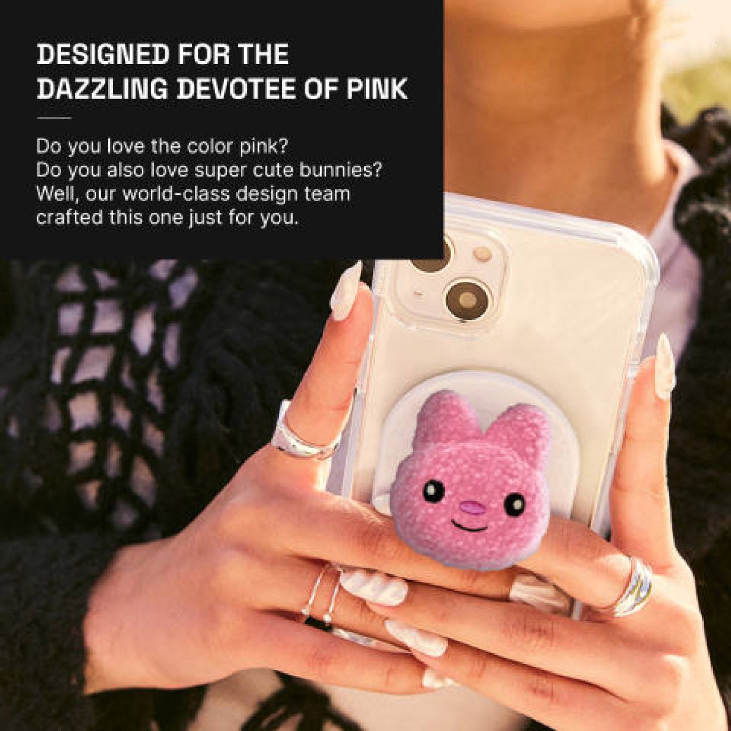 PopSockets PopGrip Luxe Swappable - Plushy Good Bunny
