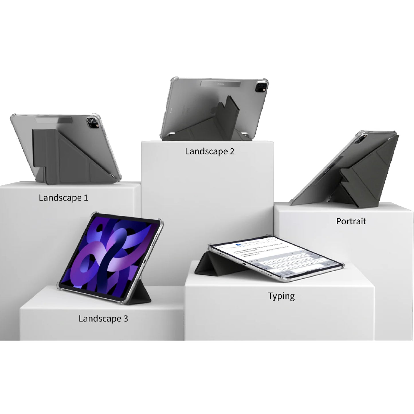 SwitchEasy Origami Nude Flexi-Folding Folio Clear Case for iPad A16 11th Gen ( 2025 ) / iPad 10.9” 10th Gen ( 2022 )
