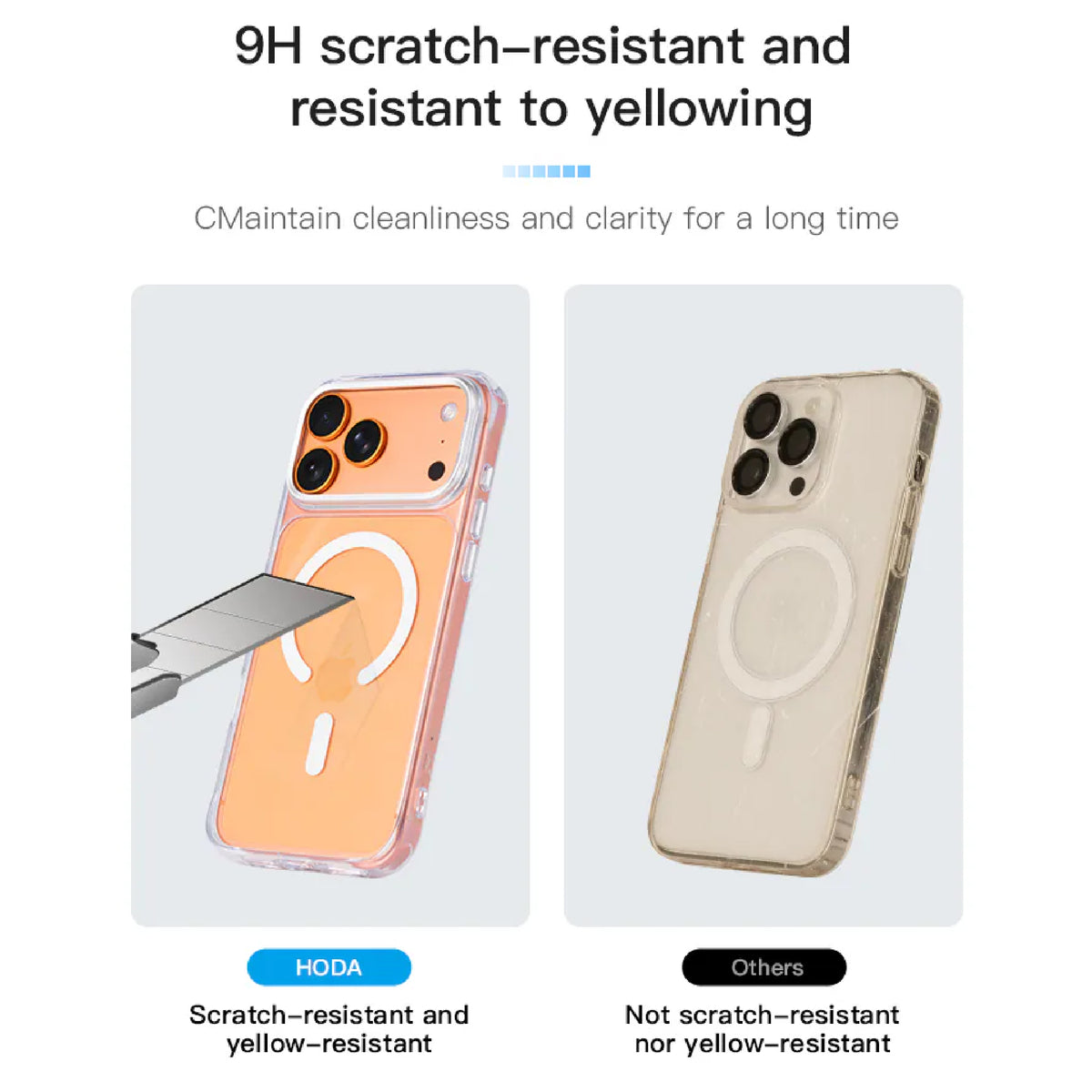 Hoda Crystal Ultra Magnetic Glass Case for iPhone 18 Pro Max / 18 Pro / 17 Pro Max / 17 Pro